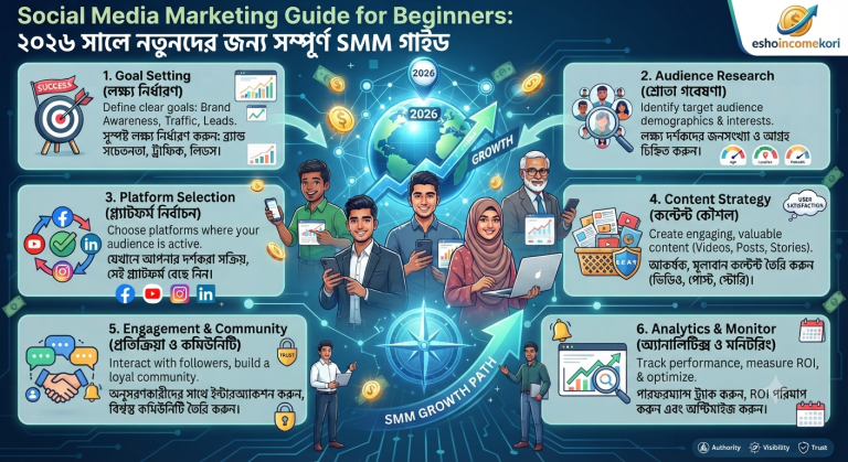 Social Media Marketing Guide for Beginners: ২০২৬ সালে নতুনদের জন্য সম্পূর্ণ SMM গাইড