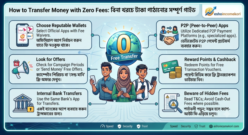 How to Transfer Money with Zero Fees: বিনা খরচে টাকা পাঠানোর সম্পূর্ণ গাইড