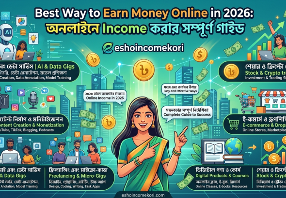 Best Way to Earn Money Online in 2026: অনলাইনে Income করার সম্পূর্ণ গাইড
