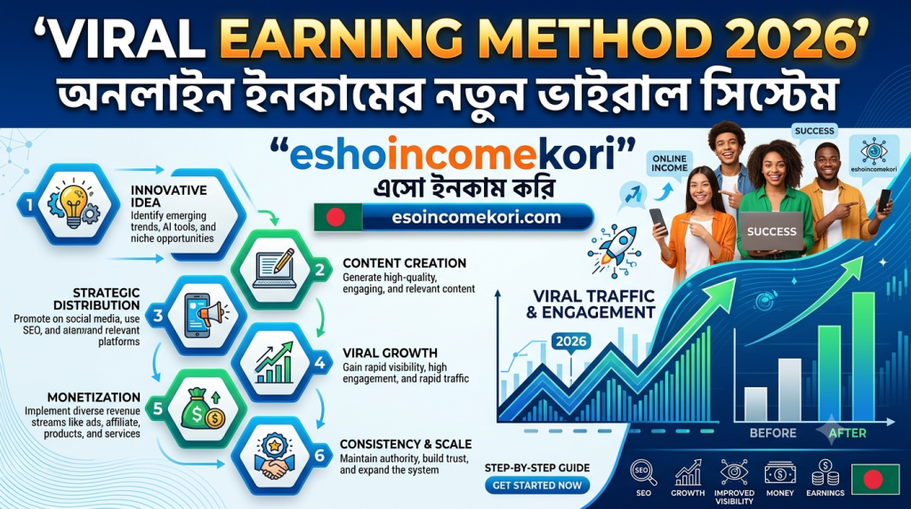 Viral Earning Method 2026 – অনলাইন ইনকামের নতুন ভাইরাল সিস্টেম