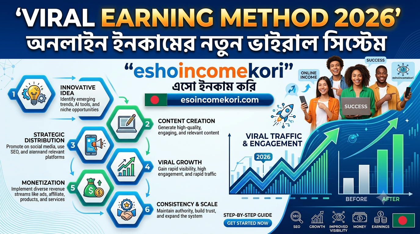 Viral Earning Method 2026 – অনলাইন ইনকামের নতুন ভাইরাল সিস্টেম