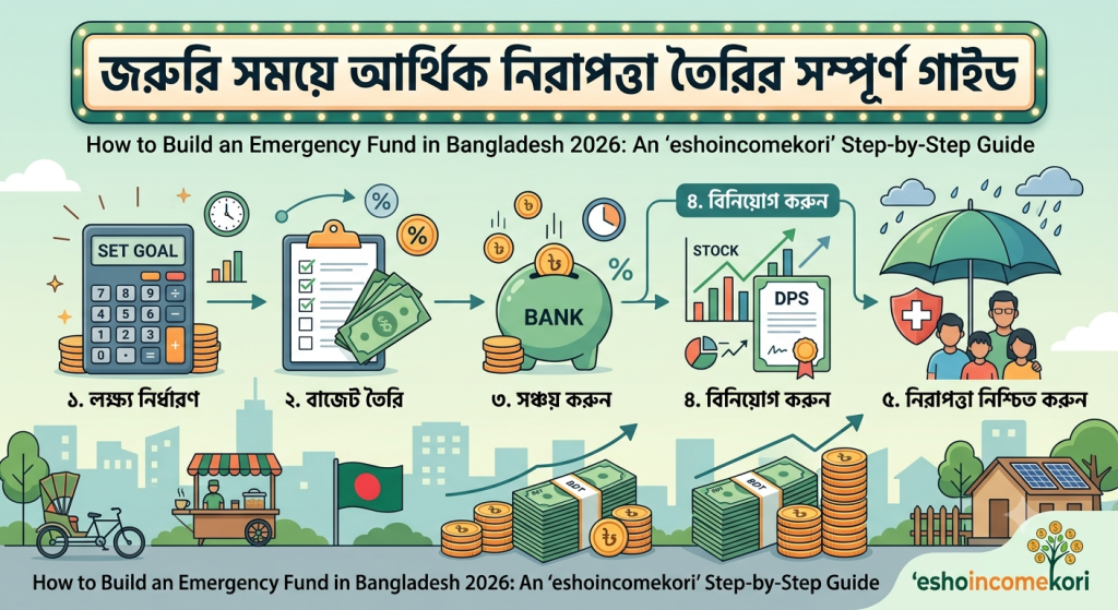 How to Build Emergency Fund in Bangladesh 2026: জরুরি সময়ে আর্থিক নিরাপত্তা তৈরির সম্পূর্ণ গাইড