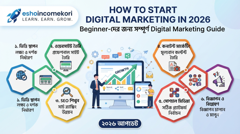 How to Start Digital Marketing in 2026: Beginner-দের জন্য সম্পূর্ণ Digital Marketing Guide