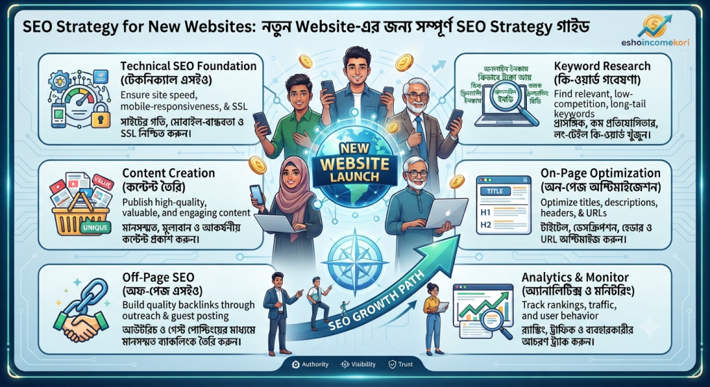 SEO Strategy for New Websites: নতুন Website-এর জন্য সম্পূর্ণ SEO Strategy গাইড
