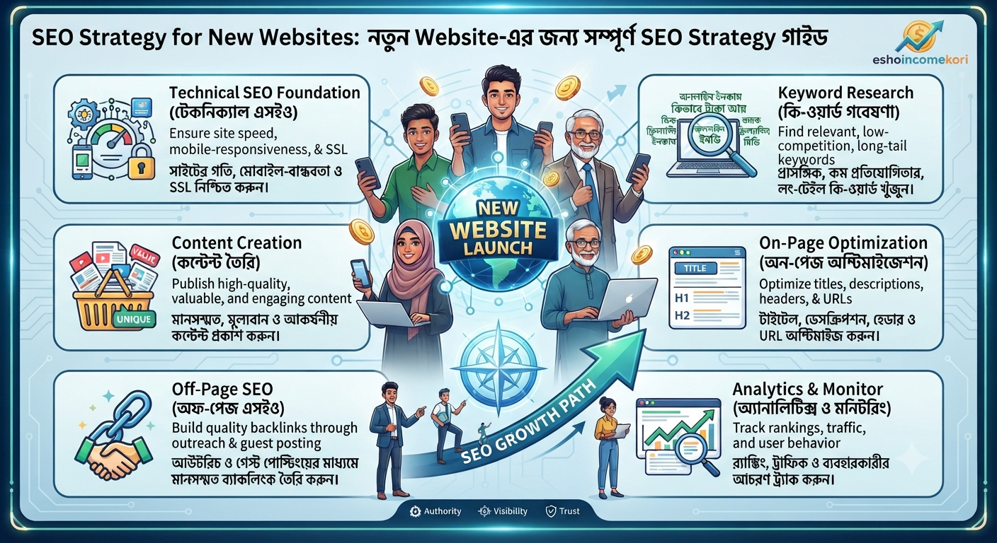 SEO Strategy for New Websites: নতুন Website-এর জন্য সম্পূর্ণ SEO Strategy গাইড