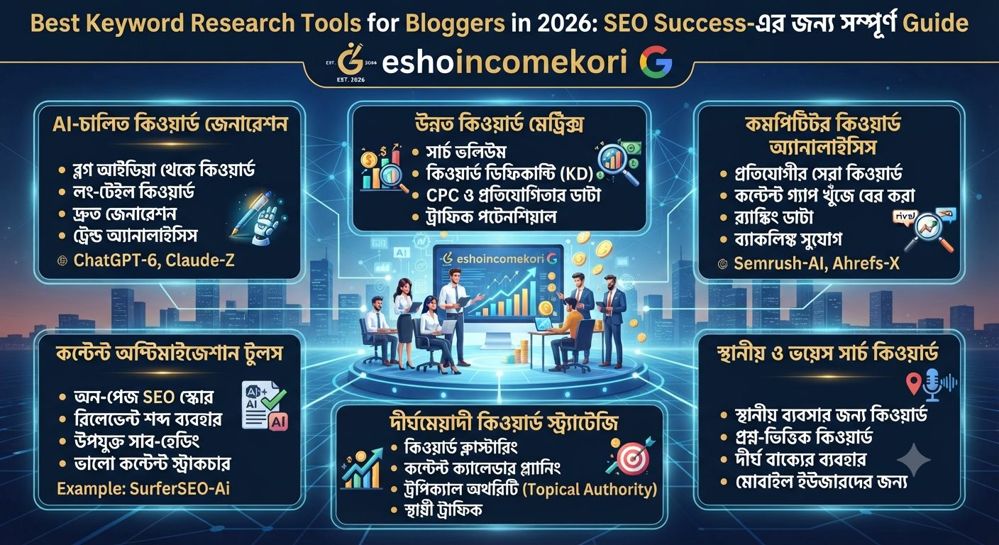 Best Keyword Research Tools for Bloggers in 2026: SEO Success-এর জন্য সম্পূর্ণ Guide