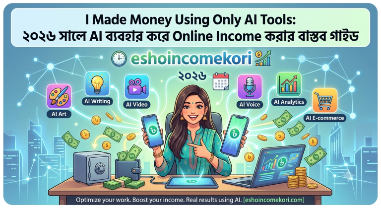 I Made Money Using Only AI Tools: ২০২৬ সালে AI ব্যবহার করে Online Income করার বাস্তব গাইড