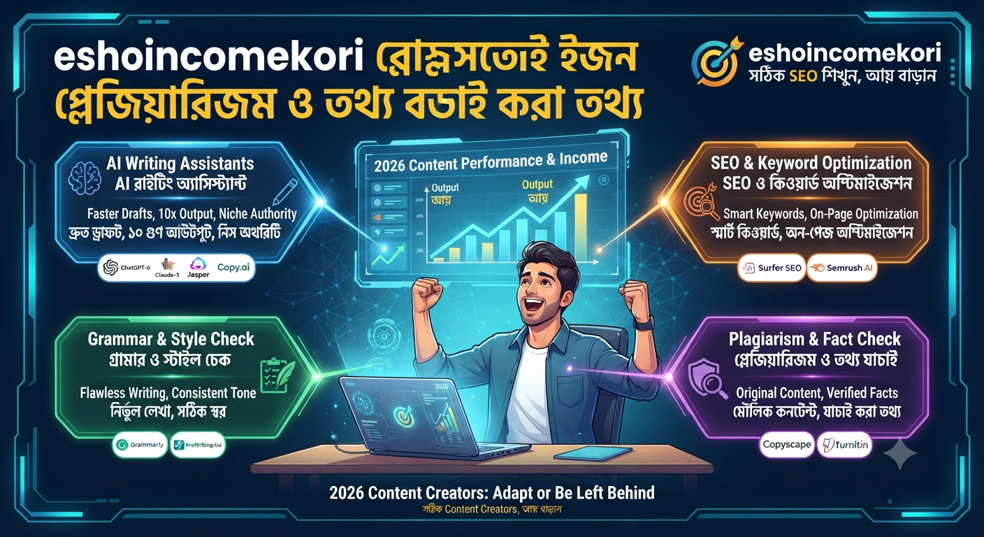 Best AI Tools for Content Writing: ২০২৬ সালে Content Writers-দের জন্য সেরা AI Tools