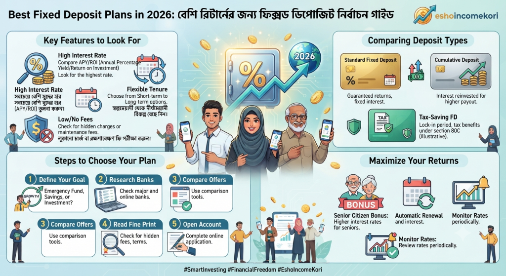 Best Fixed Deposit Plans in 2026: বেশি রিটার্নের জন্য ফিক্সড ডিপোজিট নির্বাচন গাইড