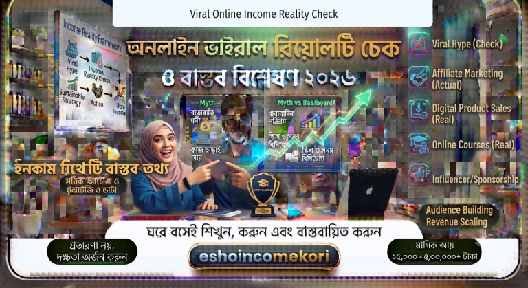 Viral online income reality check অনলাইন ভাইরাল ইনকাম রিয়েলিটি চেক ও বাস্তব বিশ্লেষণ ২০২৬