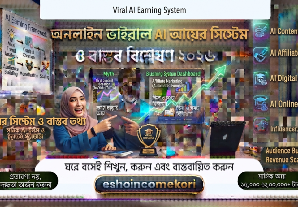 Viral AI earning system অনলাইন ভাইরাল AI আয়ের সিস্টেম ও বাস্তব বিশ্লেষণ ২০২৬