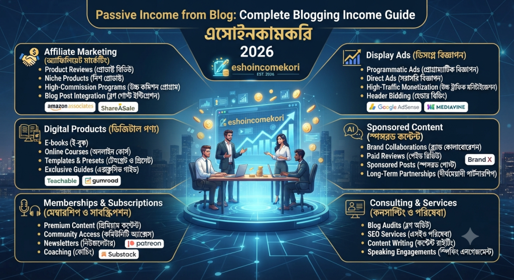 How to Earn Passive Income from Blog in 2026: Complete Blogging Income Guide