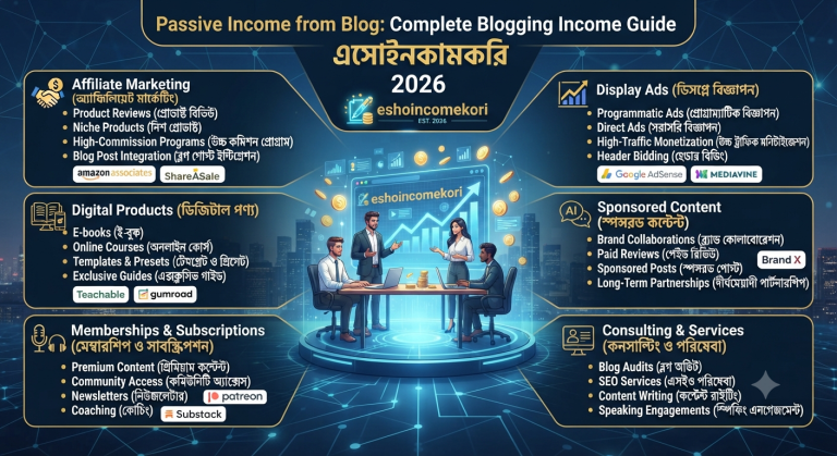 How to Earn Passive Income from Blog in 2026: Complete Blogging Income Guide