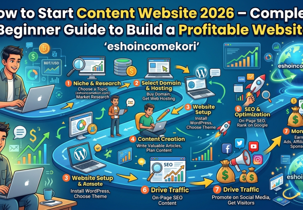 How to Start Content Website 2026 – Complete Beginner Guide to Build a Profitable Website