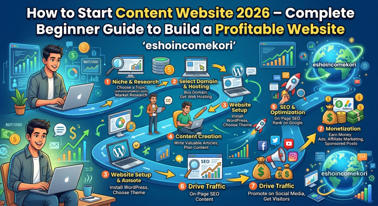 How to Start Content Website 2026 – Complete Beginner Guide to Build a Profitable Website