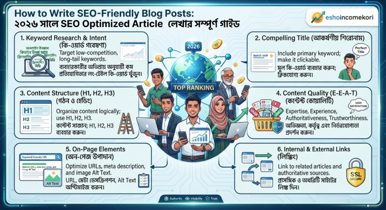 How to Write SEO-Friendly Blog Posts: ২০২৬ সালে SEO Optimized Article লেখার সম্পূর্ণ গাইড