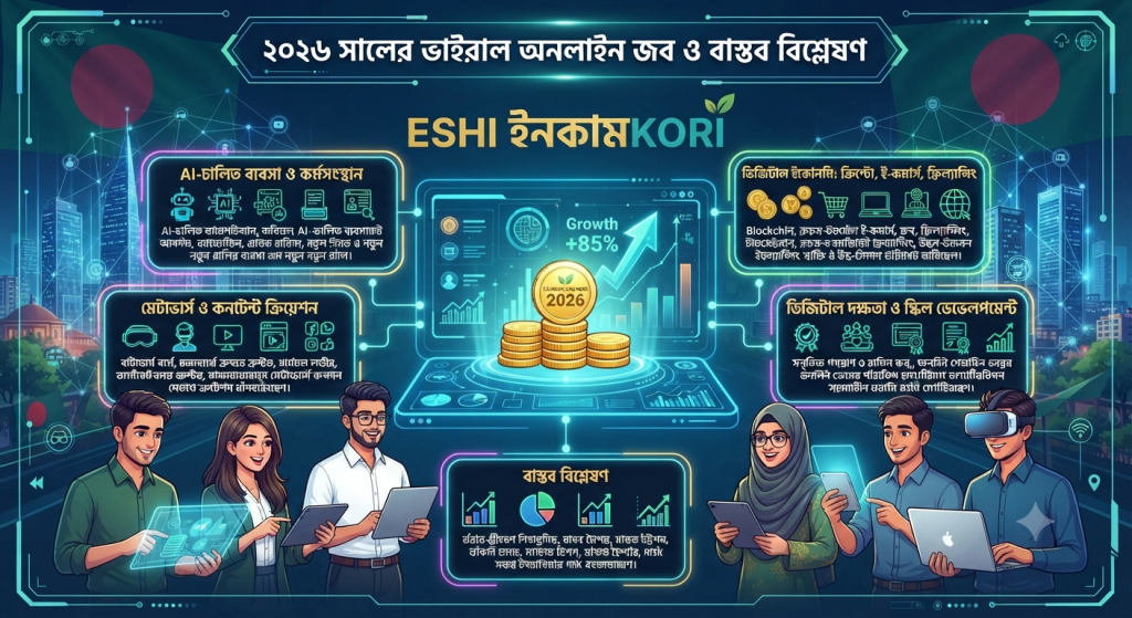 Online job viral trend ২০২৬ সালের ভাইরাল অনলাইন জব ও বাস্তব বিশ্লেষণ