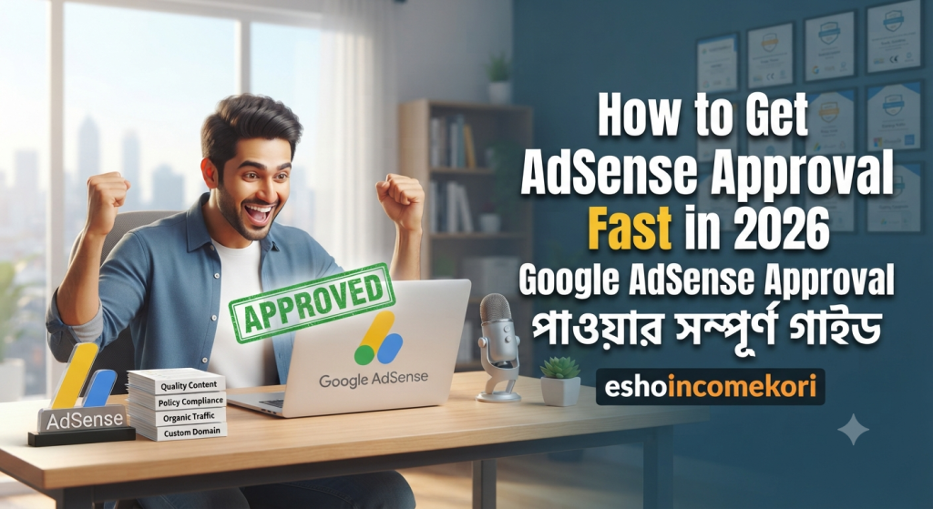 How to Get AdSense Approval Fast in 2026: Google AdSense Approval পাওয়ার সম্পূর্ণ গাইড