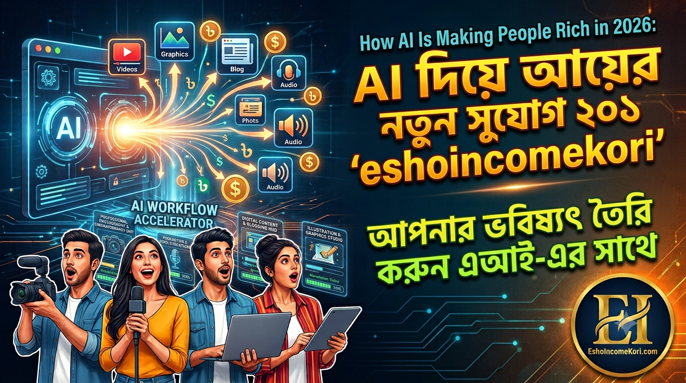 How AI Is Making People Rich in 2026: AI দিয়ে আয়ের নতুন সুযোগ