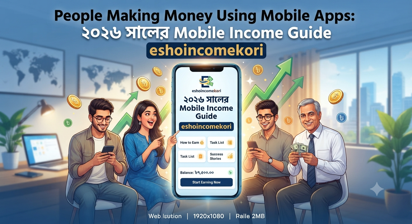 People Making Money Using Mobile Apps: ২০২৬ সালের Mobile Income Guide