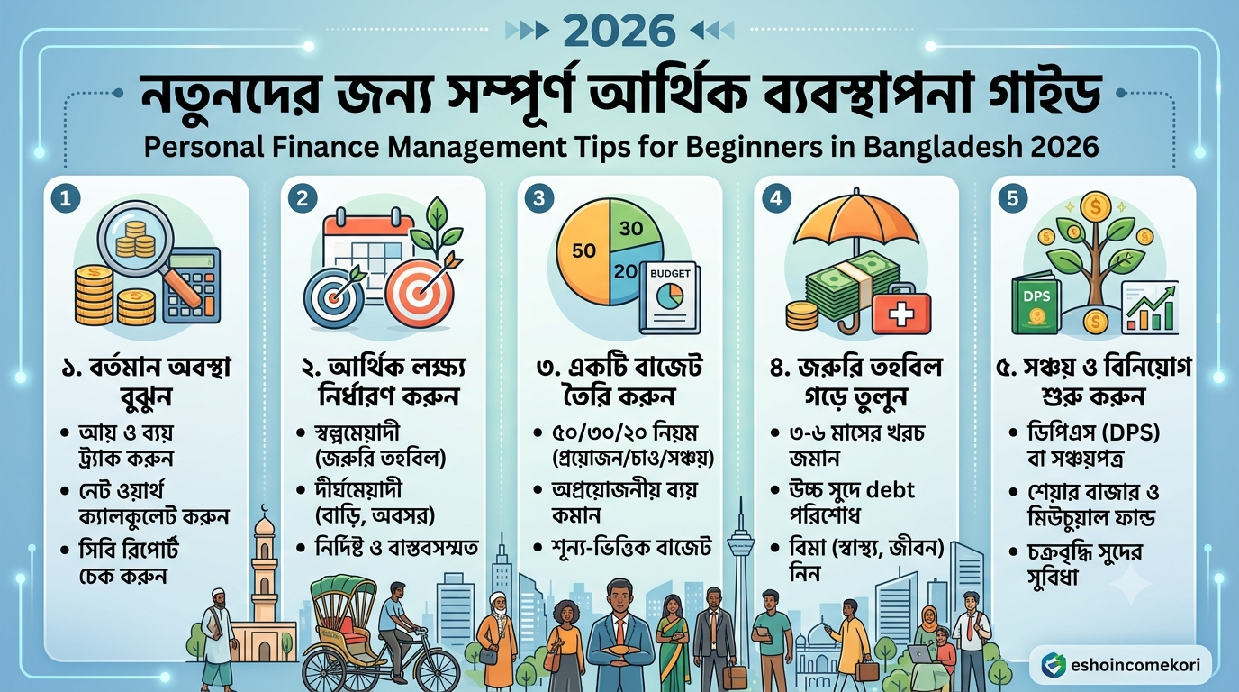 Personal Finance Management Tips for Beginners in Bangladesh 2026: নতুনদের জন্য সম্পূর্ণ আর্থিক ব্যবস্থাপনা গাইড