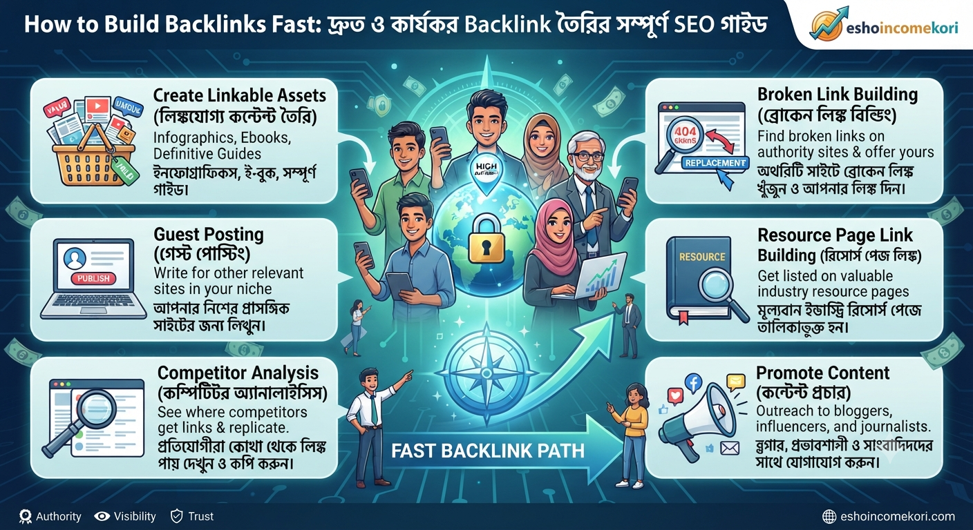 How to Build Backlinks Fast: দ্রুত ও কার্যকর Backlink তৈরির সম্পূর্ণ SEO গাইড