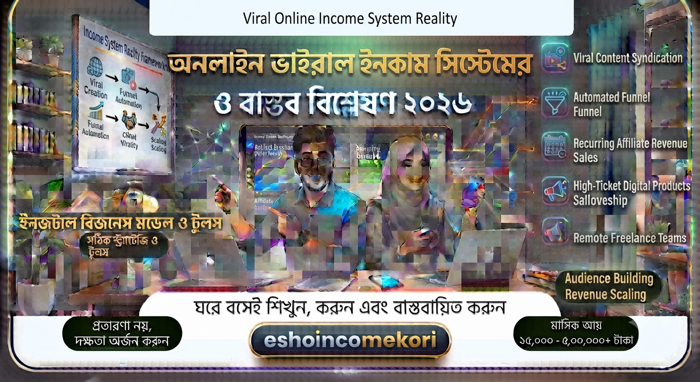 Viral online income system reality অনলাইন ভাইরাল ইনকাম সিস্টেমের বাস্তবতা ও বিশ্লেষণ ২০২৬
