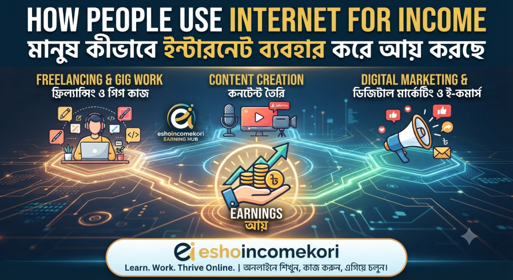 How People Use Internet For Income | মানুষ কীভাবে ইন্টারনেট ব্যবহার করে আয় করছে
