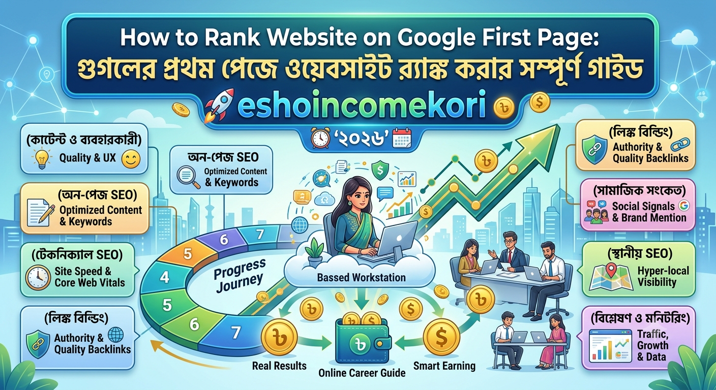 How to Rank Website on Google First Page (গুগলের প্রথম পেজে ওয়েবসাইট র‍্যাঙ্ক করার সম্পূর্ণ গাইড)
