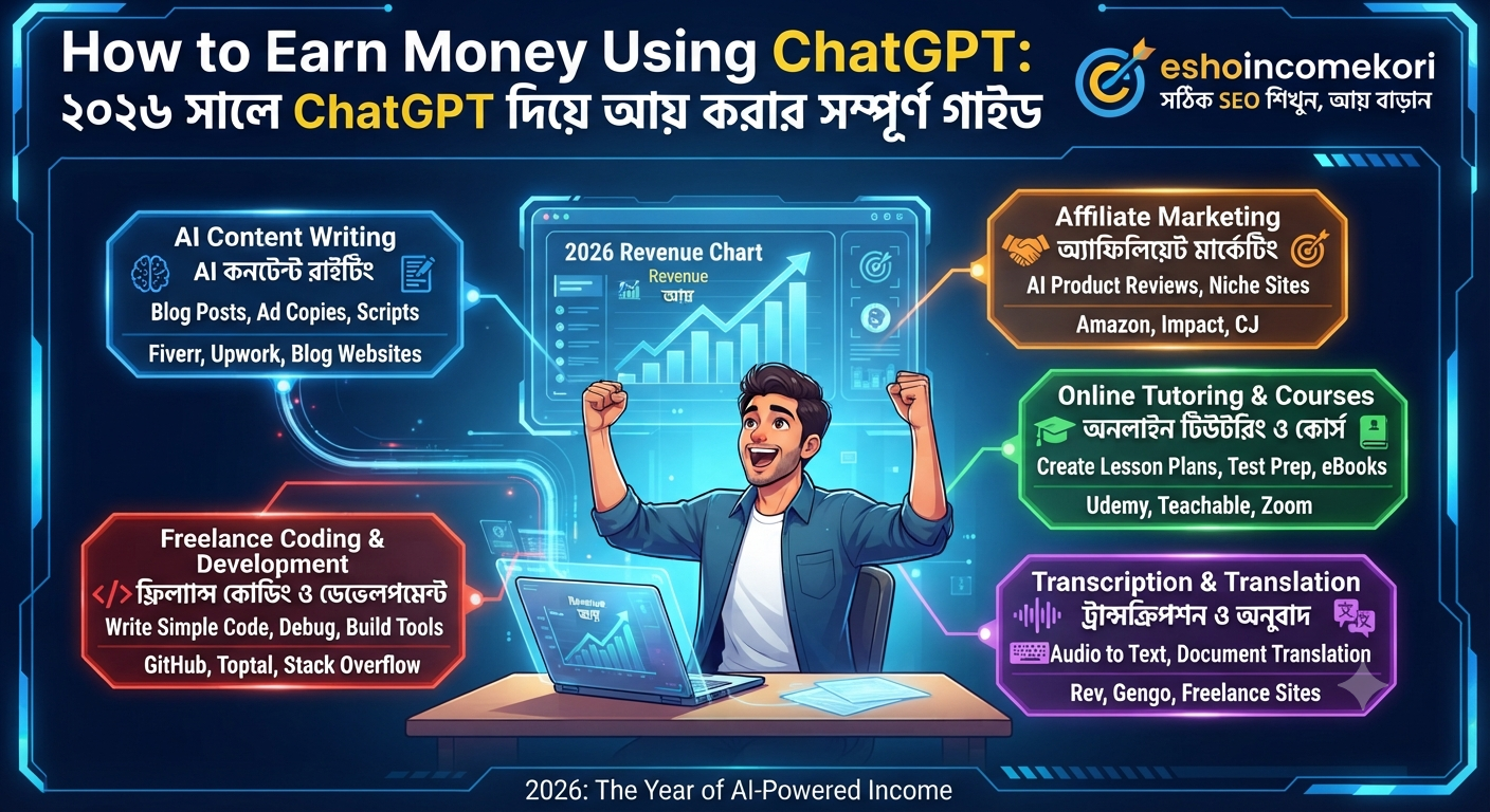 How to Earn Money Using ChatGPT: ২০২৬ সালে ChatGPT দিয়ে আয় করার সম্পূর্ণ গাইড