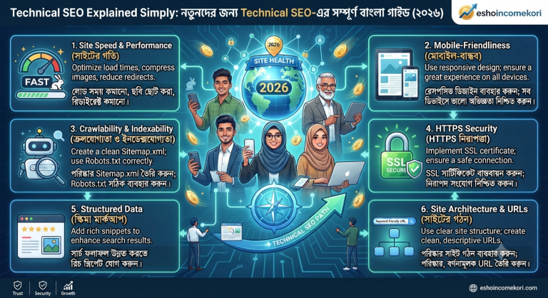 Technical SEO Explained Simply: নতুনদের জন্য Technical SEO-এর সম্পূর্ণ বাংলা গাইড (২০২৬)