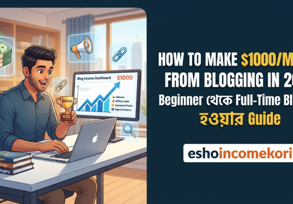 How to Make $1000/Month from Blogging in 2026: Beginner থেকে Full-Time Blogger হওয়ার Guide