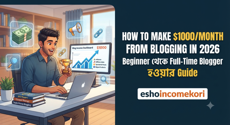 How to Make $1000/Month from Blogging in 2026: Beginner থেকে Full-Time Blogger হওয়ার Guide