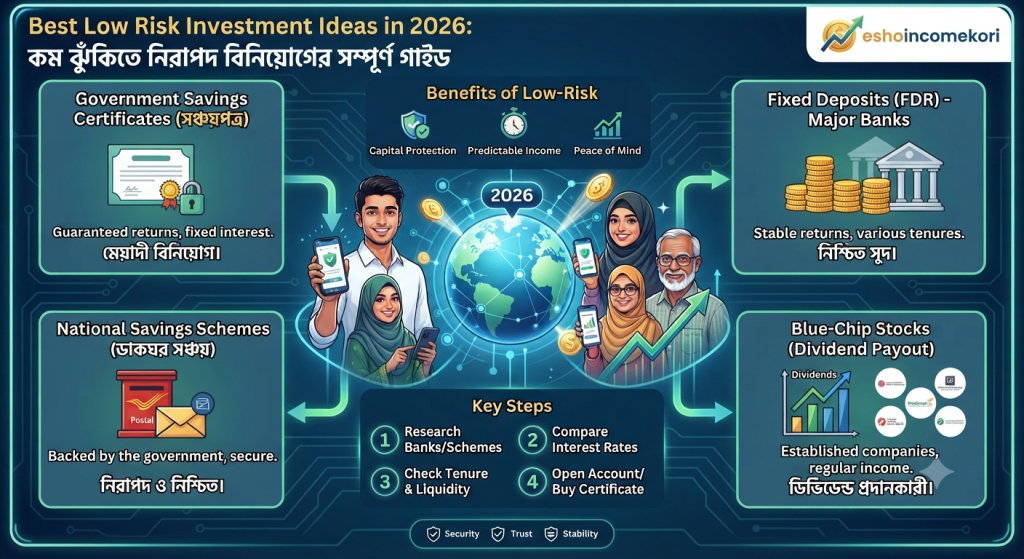 Best Low Risk Investment Ideas in 2026: কম ঝুঁকিতে নিরাপদ বিনিয়োগের সম্পূর্ণ গাইড