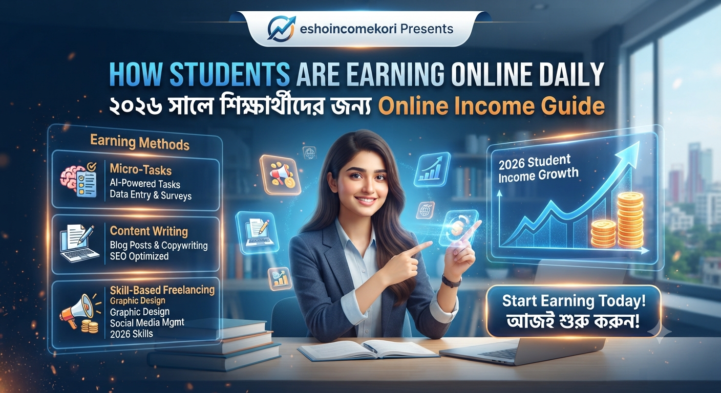 How Students Are Earning Online Daily: ২০২৬ সালে শিক্ষার্থীদের জন্য Online Income Guide