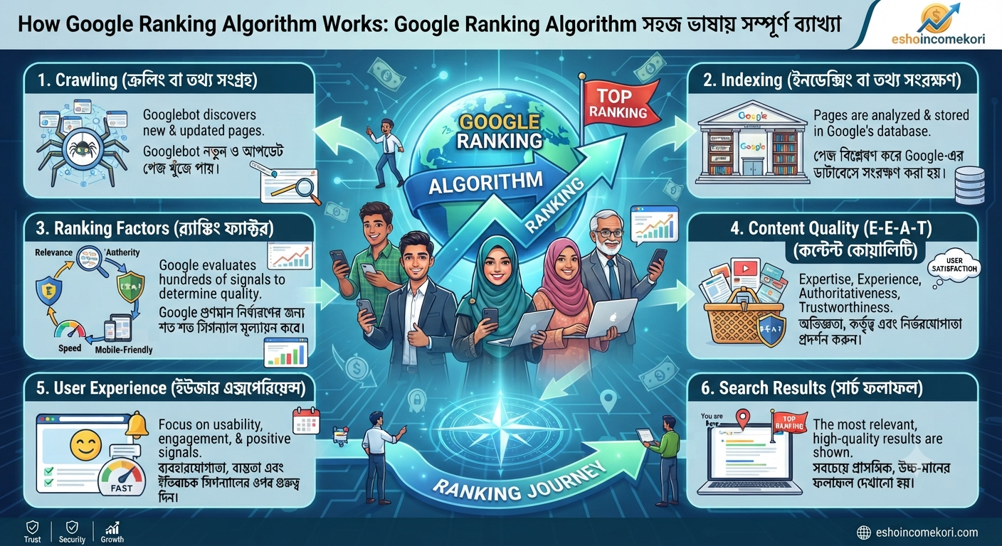 How Google Ranking Algorithm Works: Google Ranking Algorithm সহজ ভাষায় সম্পূর্ণ ব্যাখ্যা