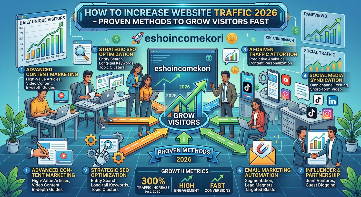 How to Increase Website Traffic 2026 – Proven Methods to Grow Visitors Fast