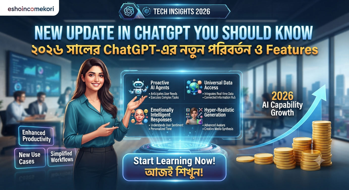 New Update in ChatGPT You Should Know: ২০২৬ সালের ChatGPT-এর নতুন পরিবর্তন ও Features