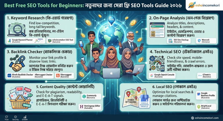 Best Free SEO Tools for Beginners: নতুনদের জন্য সেরা ফ্রি SEO Tools Guide ২০২৬