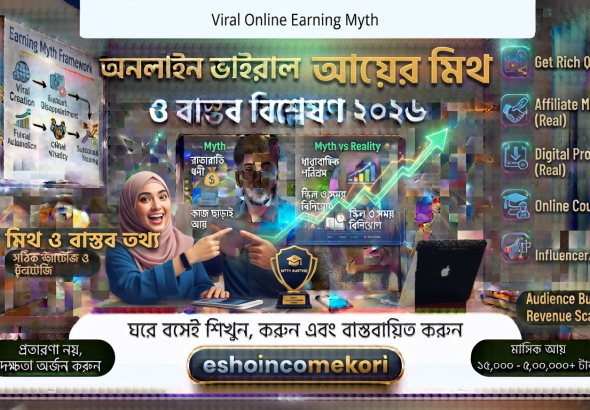 Viral online earning myth অনলাইন ভাইরাল আয়ের মিথ ও বাস্তব বিশ্লেষণ ২০২৬