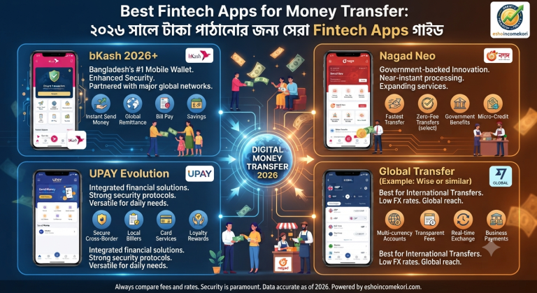 Best Fintech Apps for Money Transfer: ২০২৬ সালে টাকা পাঠানোর জন্য সেরা Fintech Apps গাইড