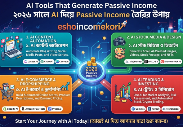 AI Tools That Generate Passive Income: ২০২৬ সালে AI দিয়ে Passive Income তৈরির উপায়