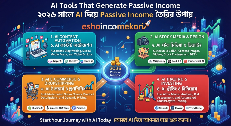 AI Tools That Generate Passive Income: ২০২৬ সালে AI দিয়ে Passive Income তৈরির উপায়