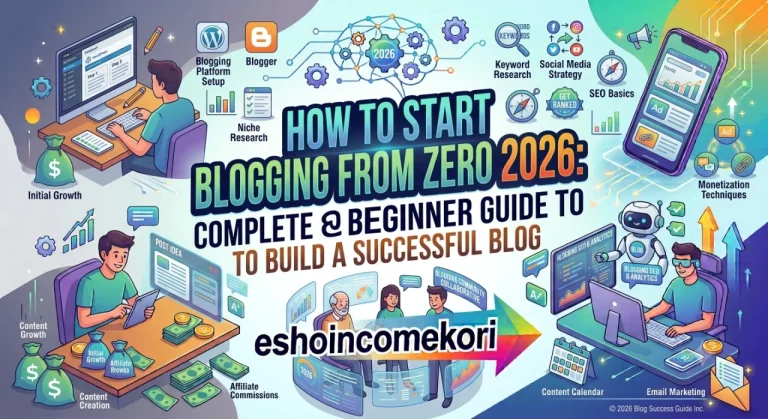 How to Start Blogging From Zero 2026: Complete Beginner Guide to Build a Successful Blog