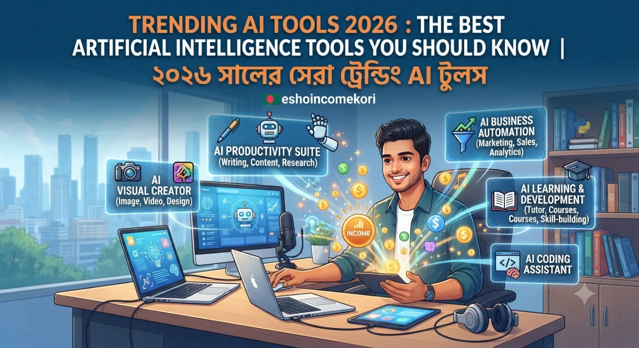 Trending AI Tools 2026: The Best Artificial Intelligence Tools You Should Know | ২০২৬ সালের সেরা ট্রেন্ডিং AI টুলস
