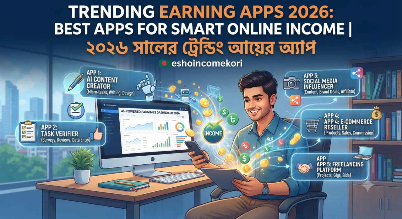 Trending Earning Apps 2026: Best Apps for Smart Online Income | ২০২৬ সালের ট্রেন্ডিং আয়ের অ্যাপ