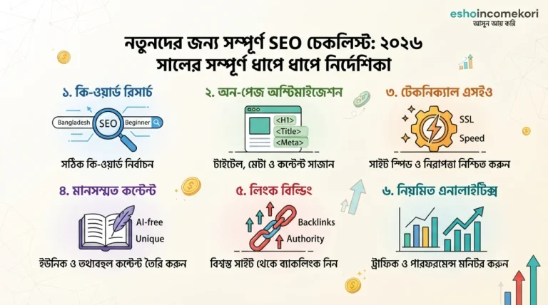 SEO Checklist for Beginners: Complete Step-by-Step Guide for 2026 | নতুনদের জন্য সম্পূর্ণ SEO চেকলিস্ট