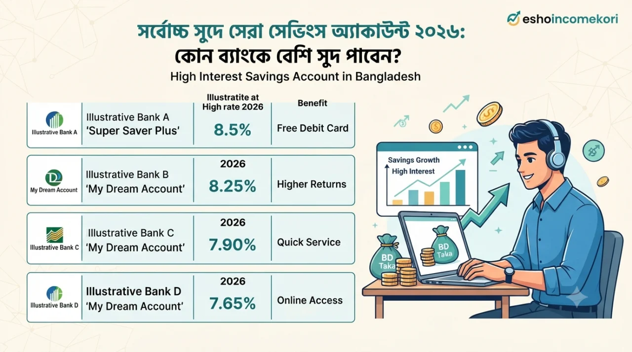 সর্বোচ্চ সুদে সেরা সেভিংস অ্যাকাউন্ট ২০২৬: কোন ব্যাংকে বেশি সুদ পাবেন? | High Interest Savings Account in Bangladesh