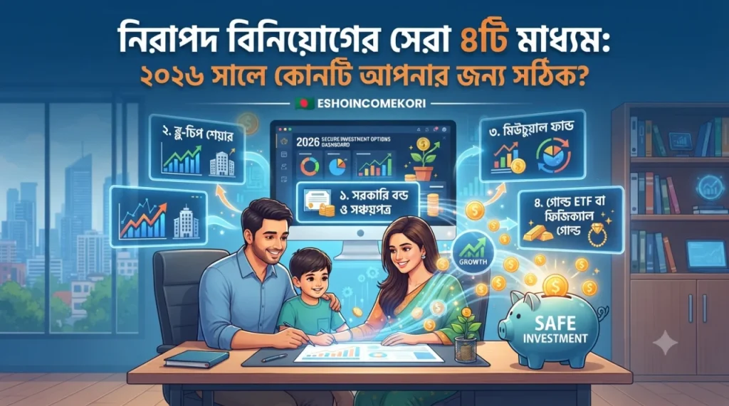 নিরাপদ বিনিয়োগের সেরা ৪টি মাধ্যম: ২০২৬ সালে কোনটি আপনার জন্য সঠিক?