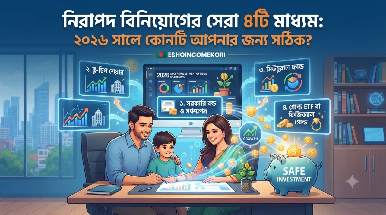 নিরাপদ বিনিয়োগের সেরা ৪টি মাধ্যম: ২০২৬ সালে কোনটি আপনার জন্য সঠিক?